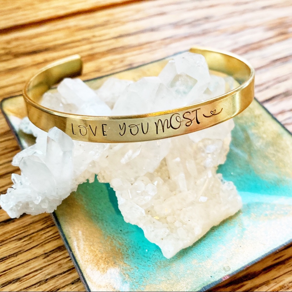 🆕 Love You Most Mother Daughter Cuff Bracelet